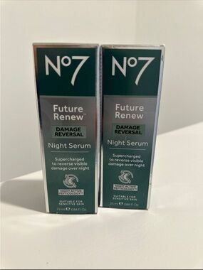 NEW No7 Future renew damage reversal night serum, set of 2